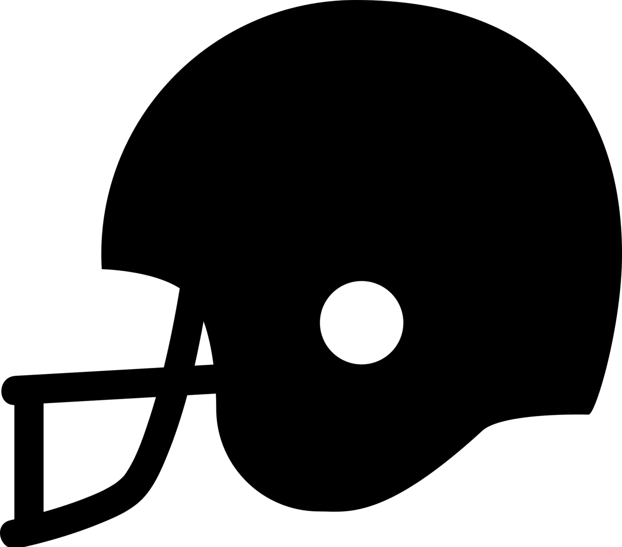 Football black and white clipart helmet image with no background