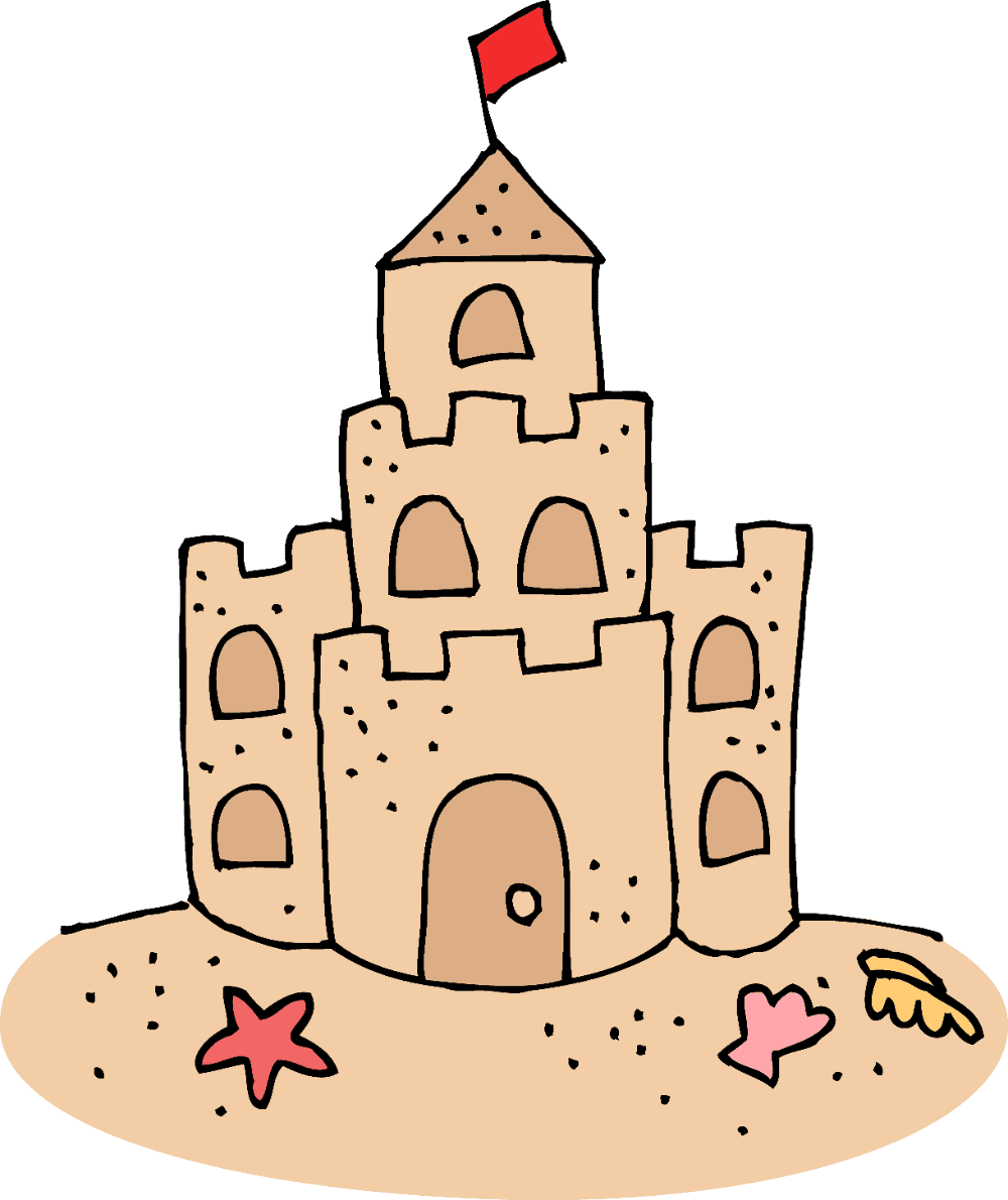 Disney castle sandcastle clipart picture