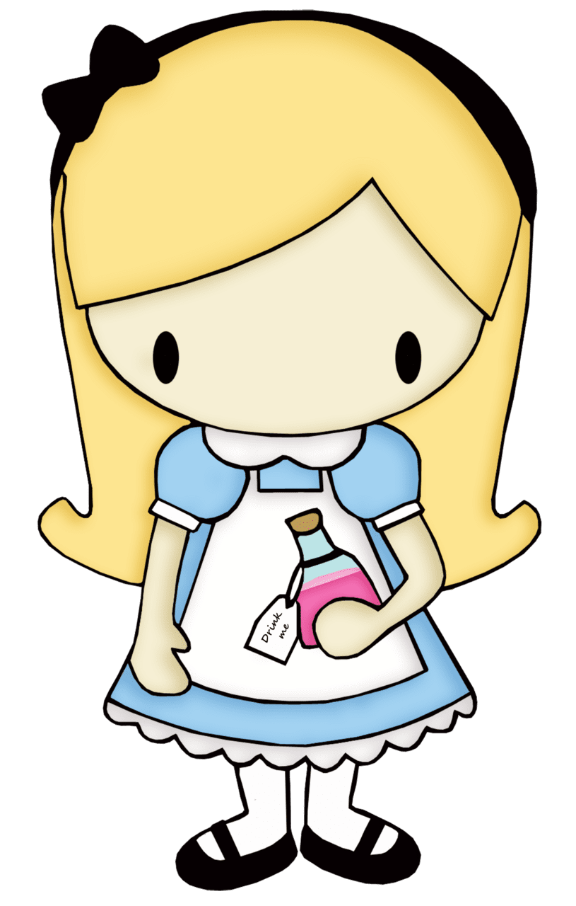 Alice in wonderland page clipart logo