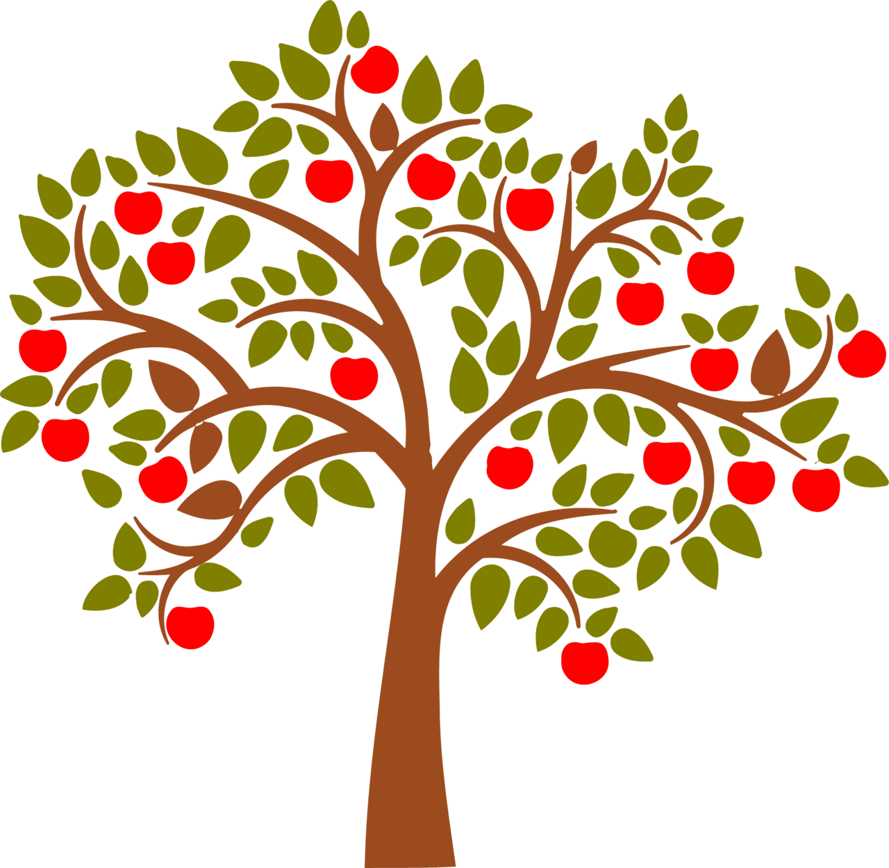 Apples apple tree wall decal clipart photo