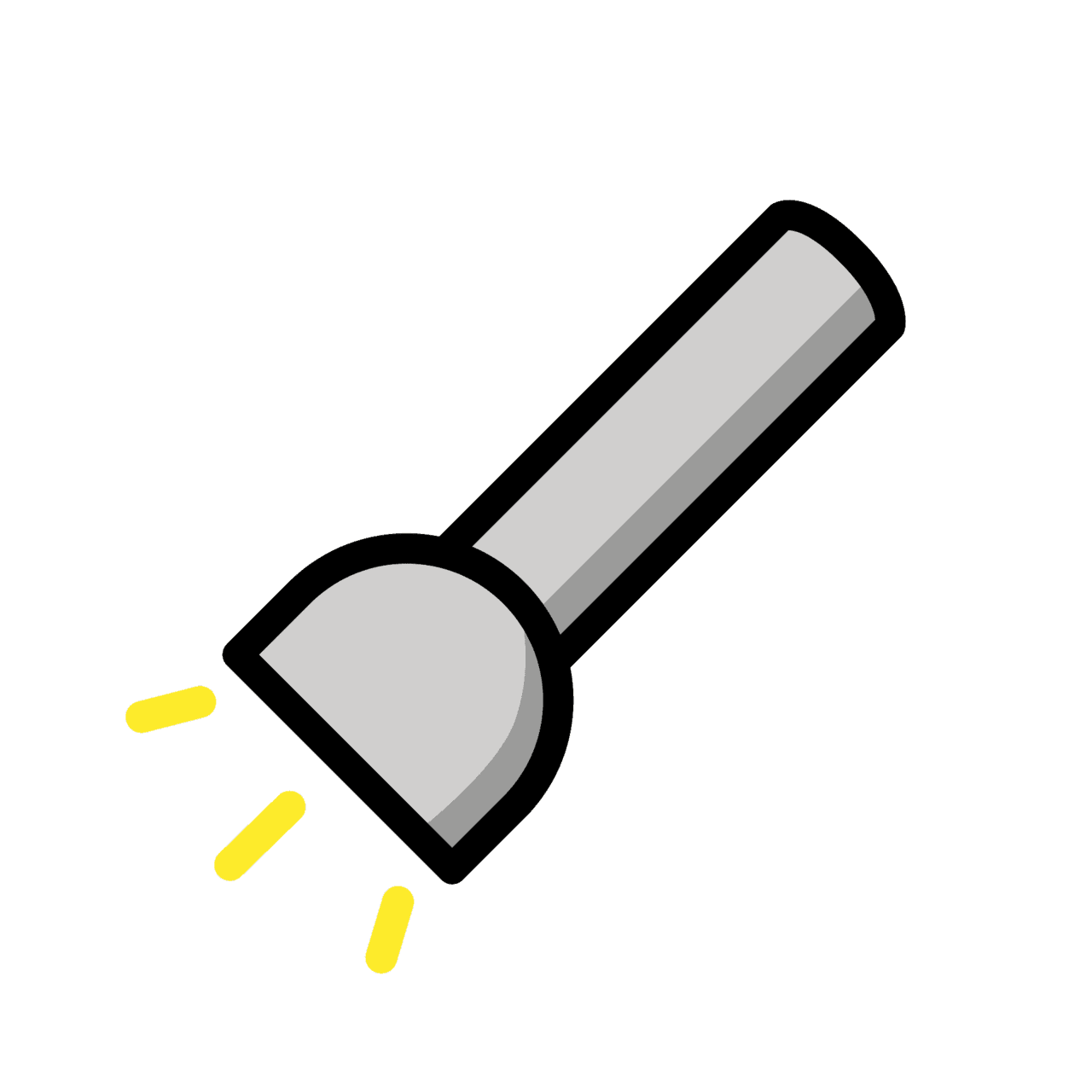 Flashlight vector emoji clipart