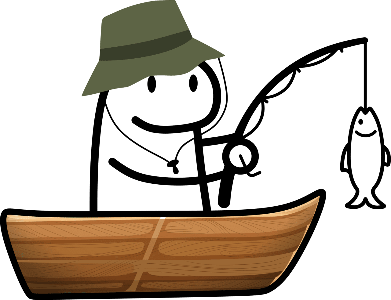 Fishing pole pin page clipart photo 2