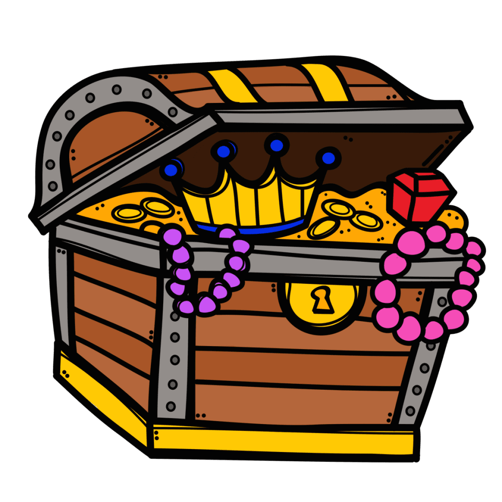 Treasure chest pin page clipart clip art