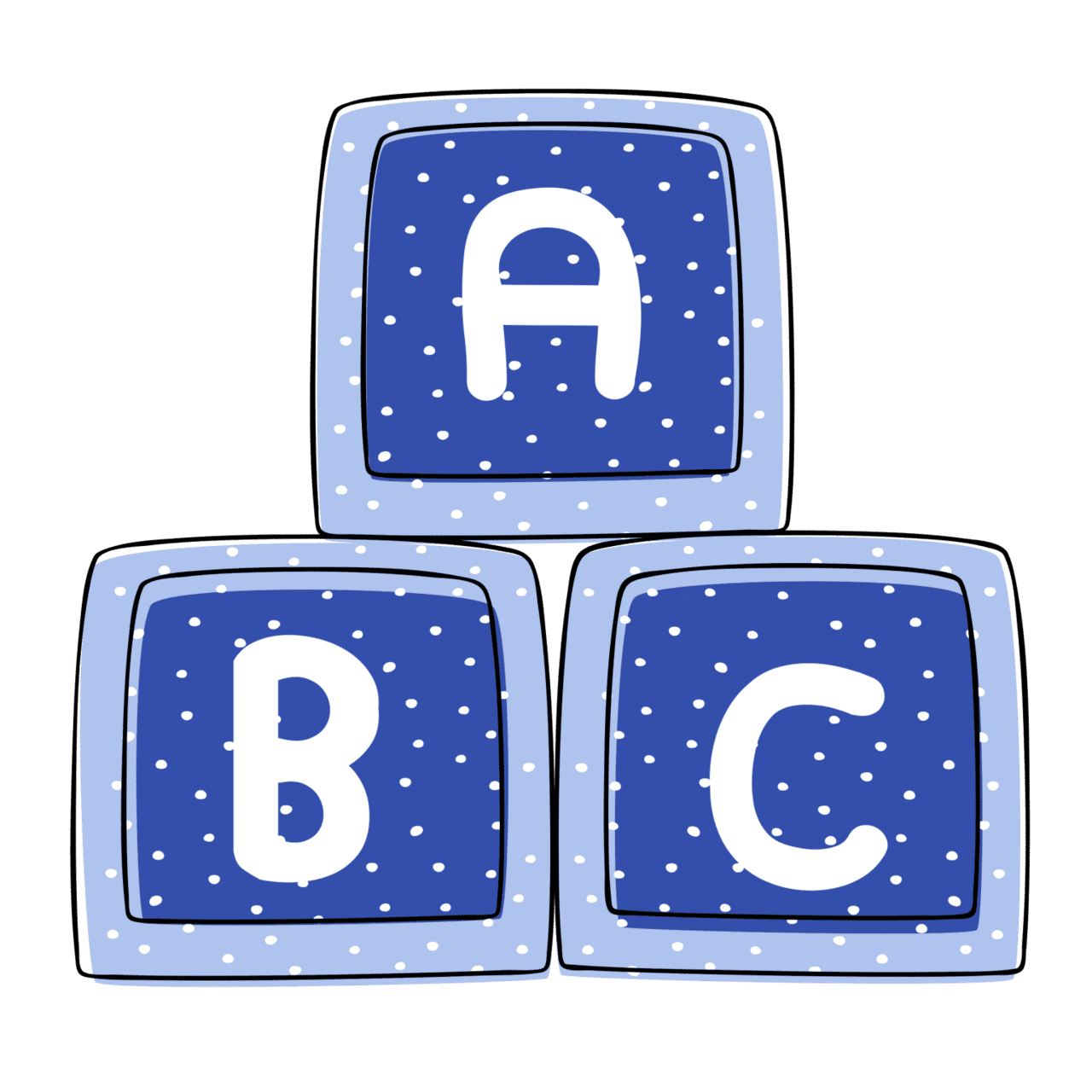 Blocks and absolutely the cutest baby shower clipart logo