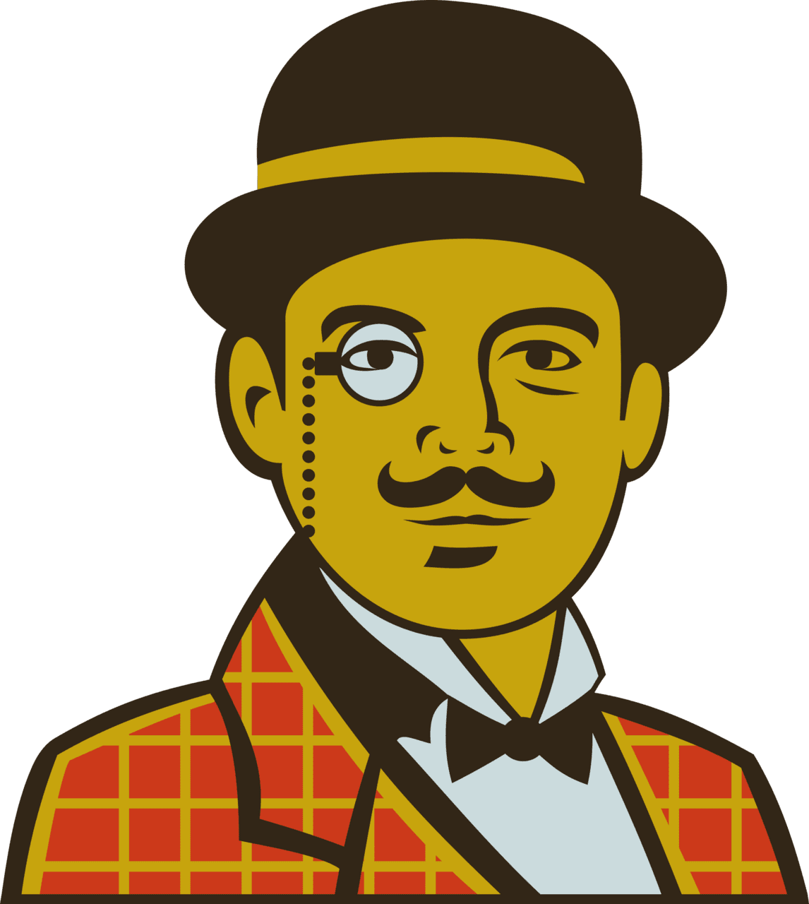 Detective hercule poirot clipart logo