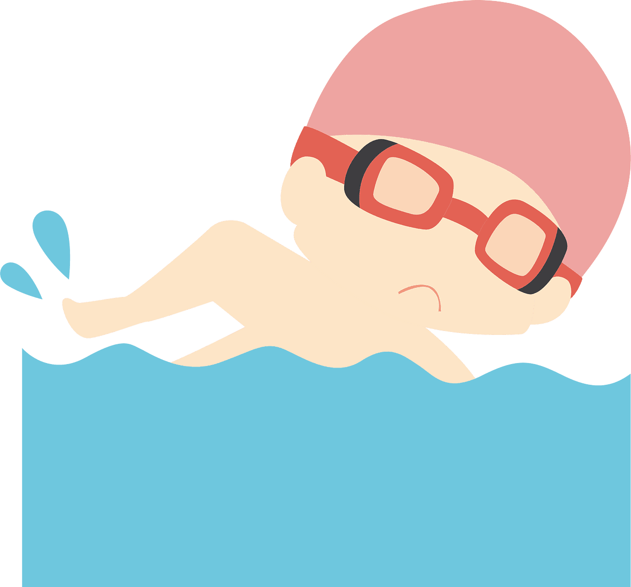 Swim mer vector clipart images 3