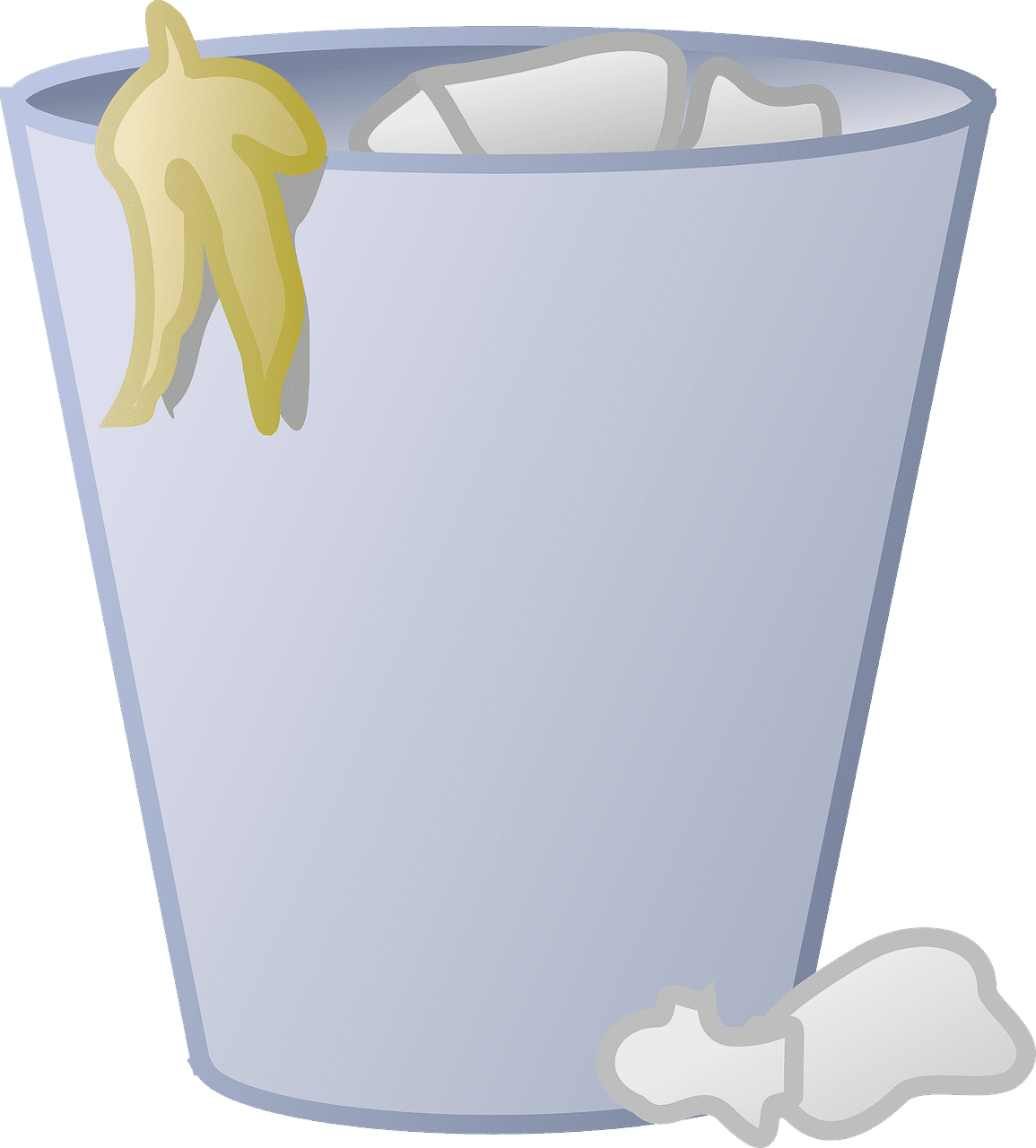 Garbage can trash rubbish waste vector graphic clipart