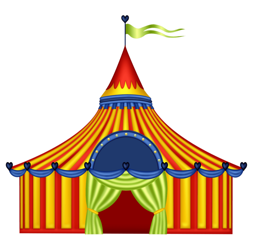 Circus under the big top clipart vector