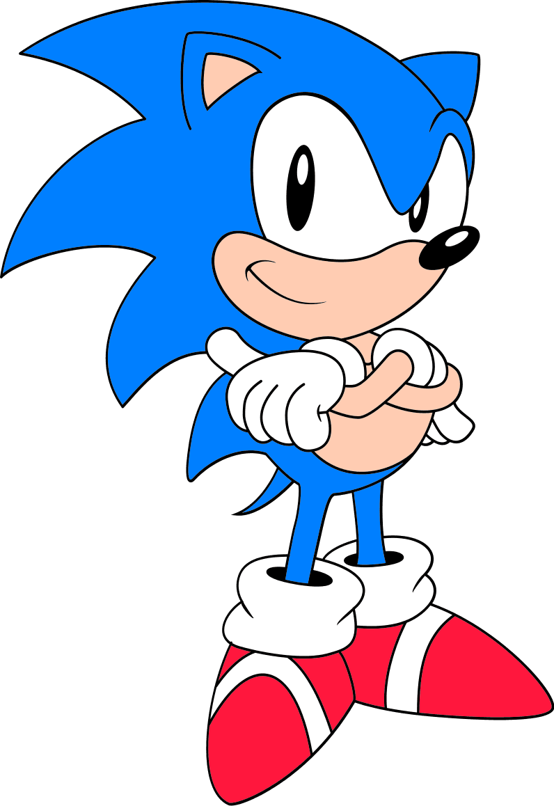 Classic sonic foldarms clipart transparent