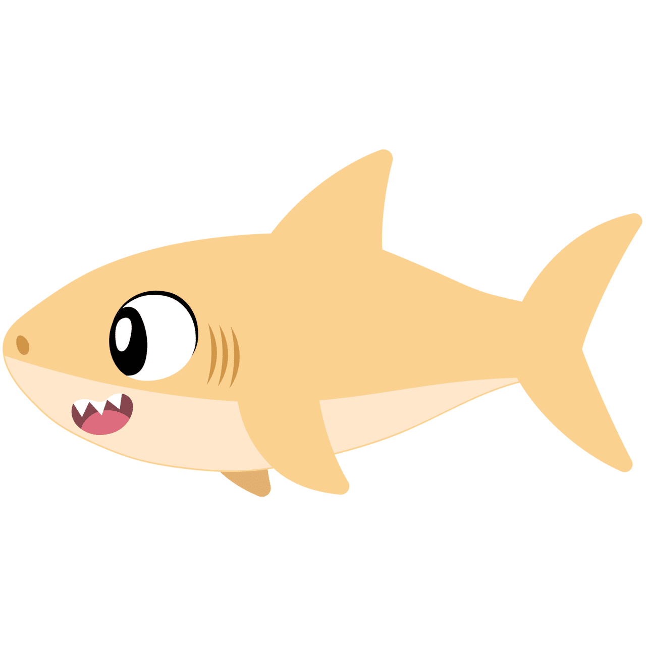 Baby shark pin page clipart image 4