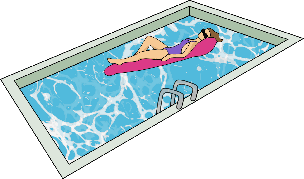 Swimming pool lady vector clipart images