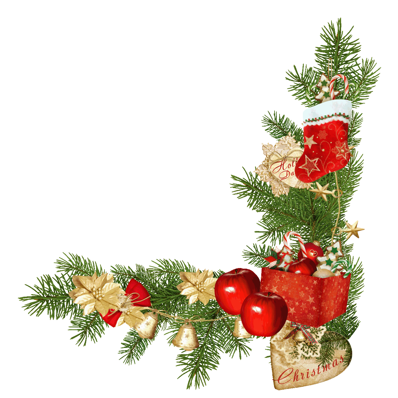 Christmas garland pin page clipart clip art 2