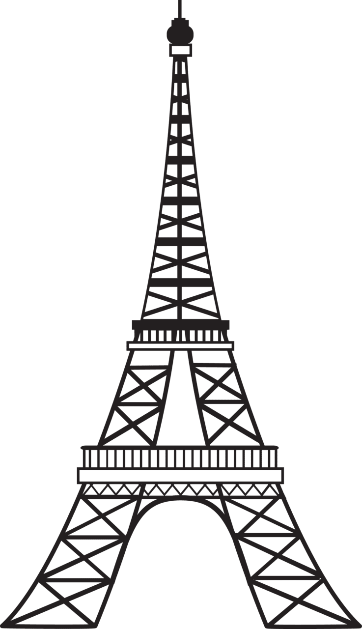 Eiffel tower pin page clipart background