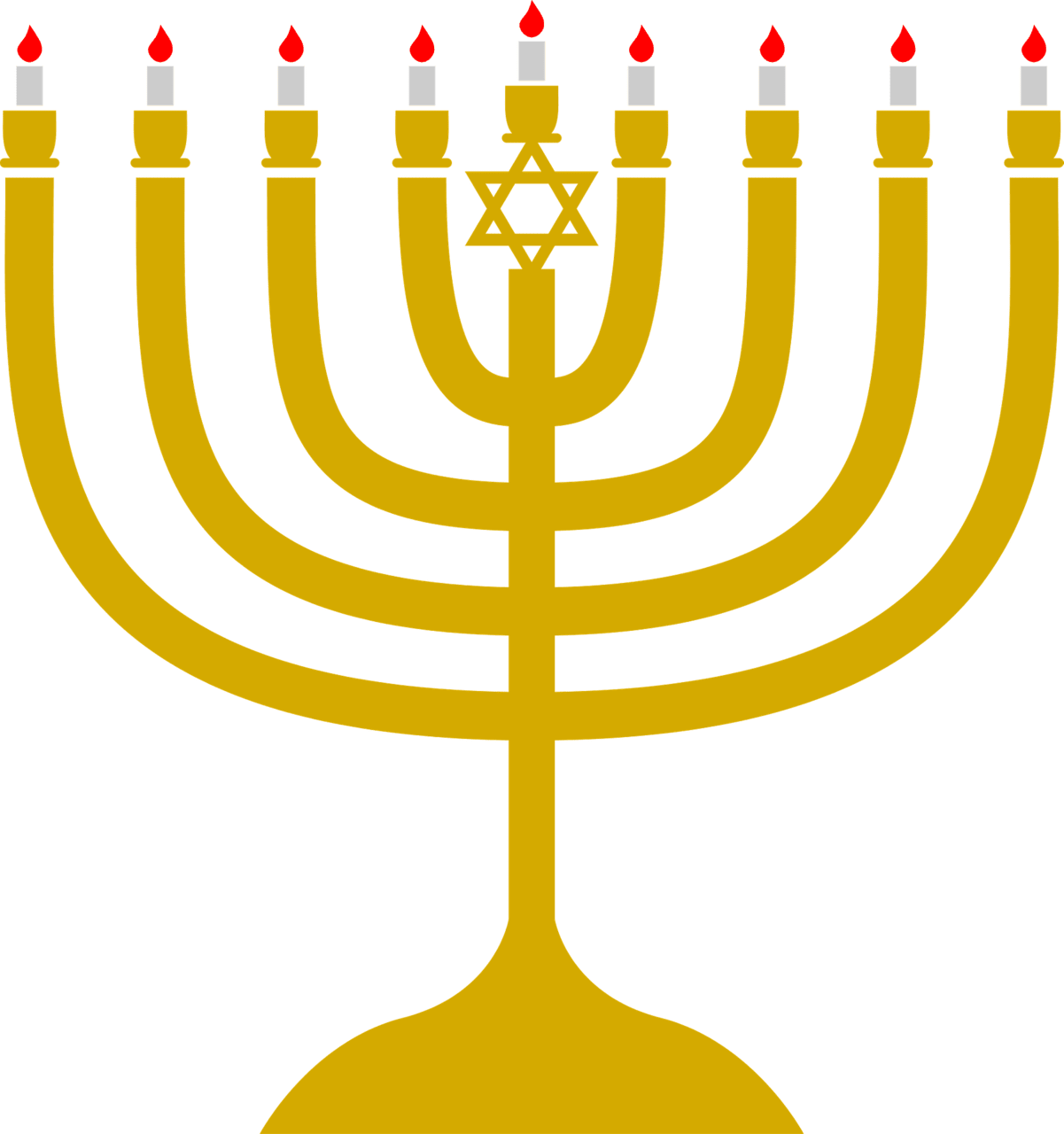 Hanukkah menorah vector clipart images