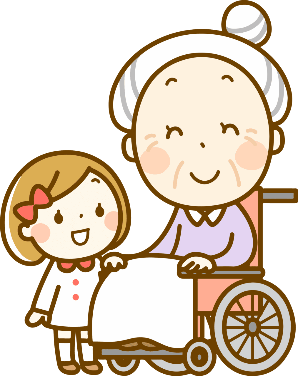 Hd big image grandma wheelchair clipart