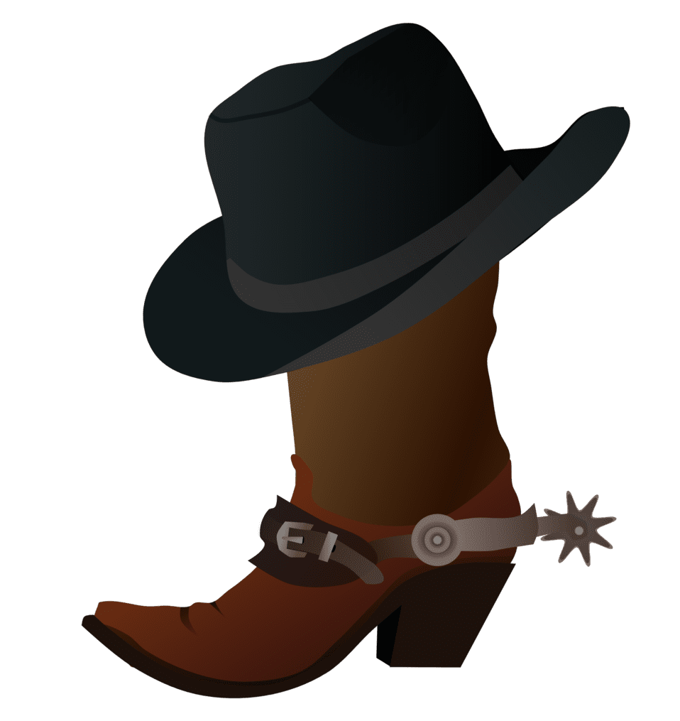 Clipart image cowboy boot and hat id