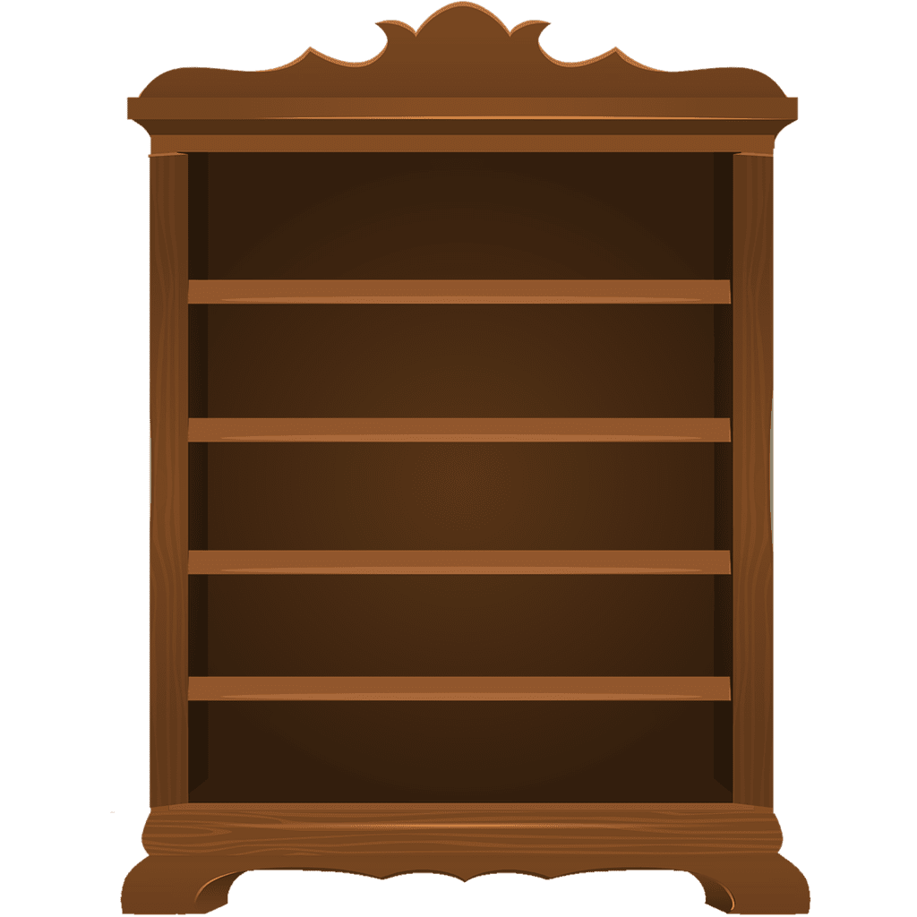 Bookshelf image empty rack shelf shelving picryl media search engine clipart