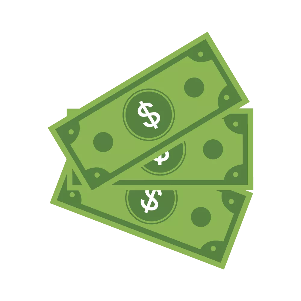 Dollar bill pin clipart image