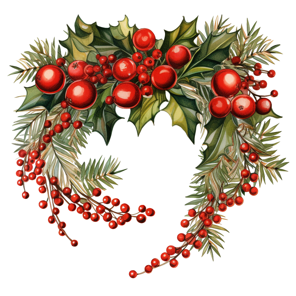 Christmas garland clipart free 3