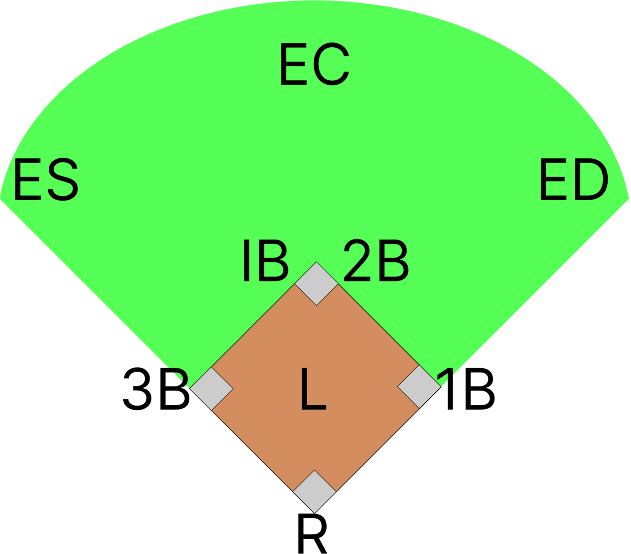 Baseball field posizioni vector clipart images