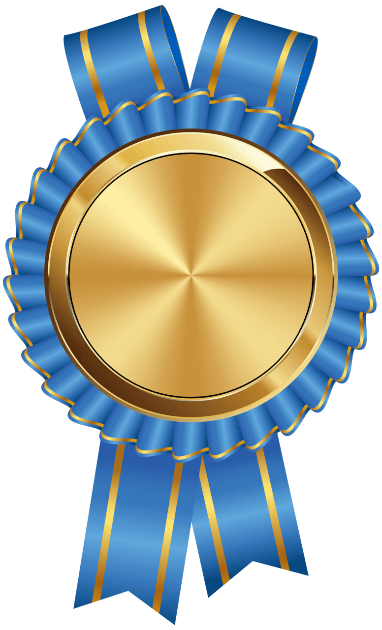 Award seal badge gold blue clipart image