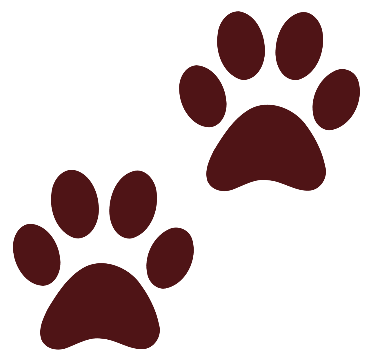 Footprint dog paw print clipart background