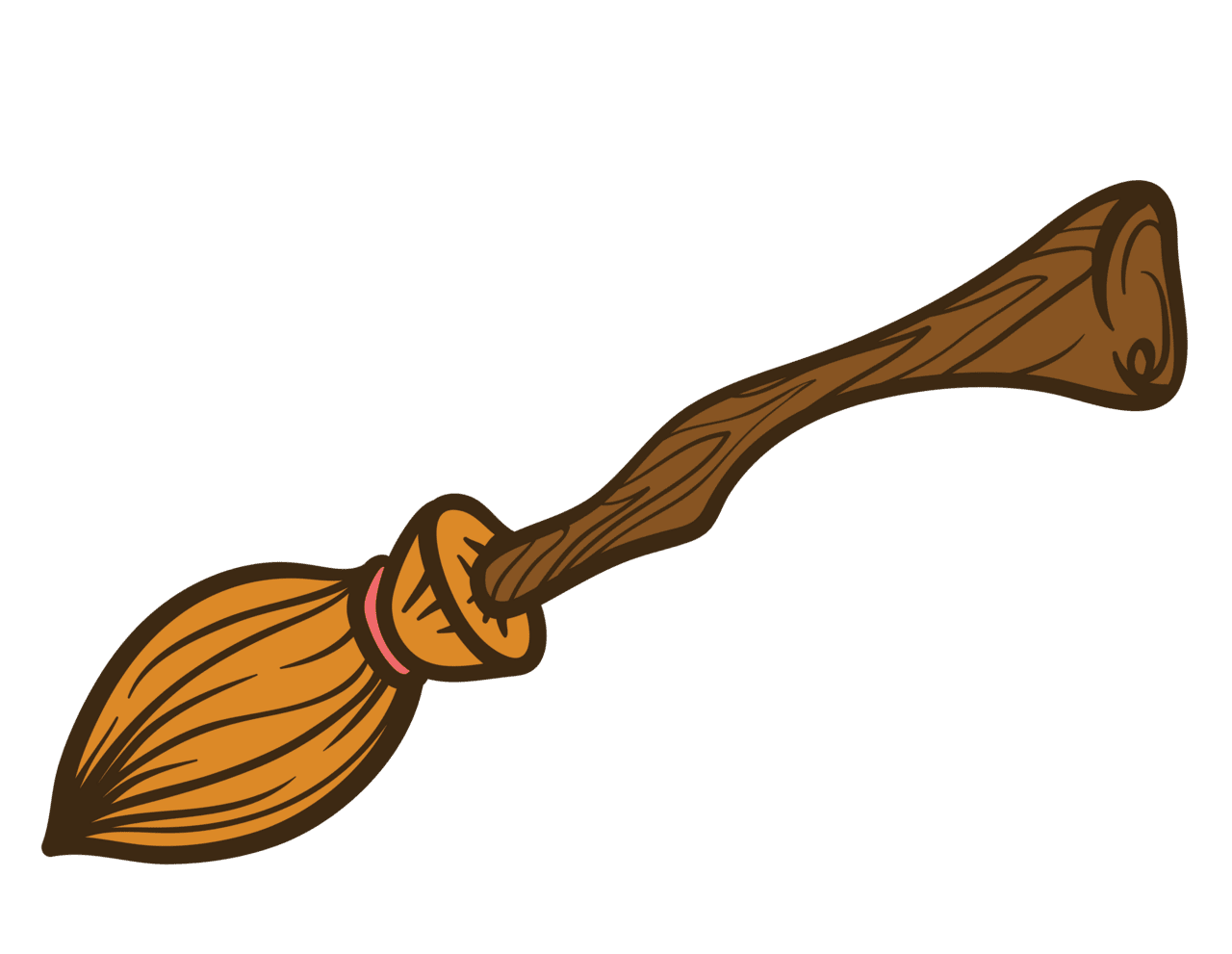 Broom pin page clipart image