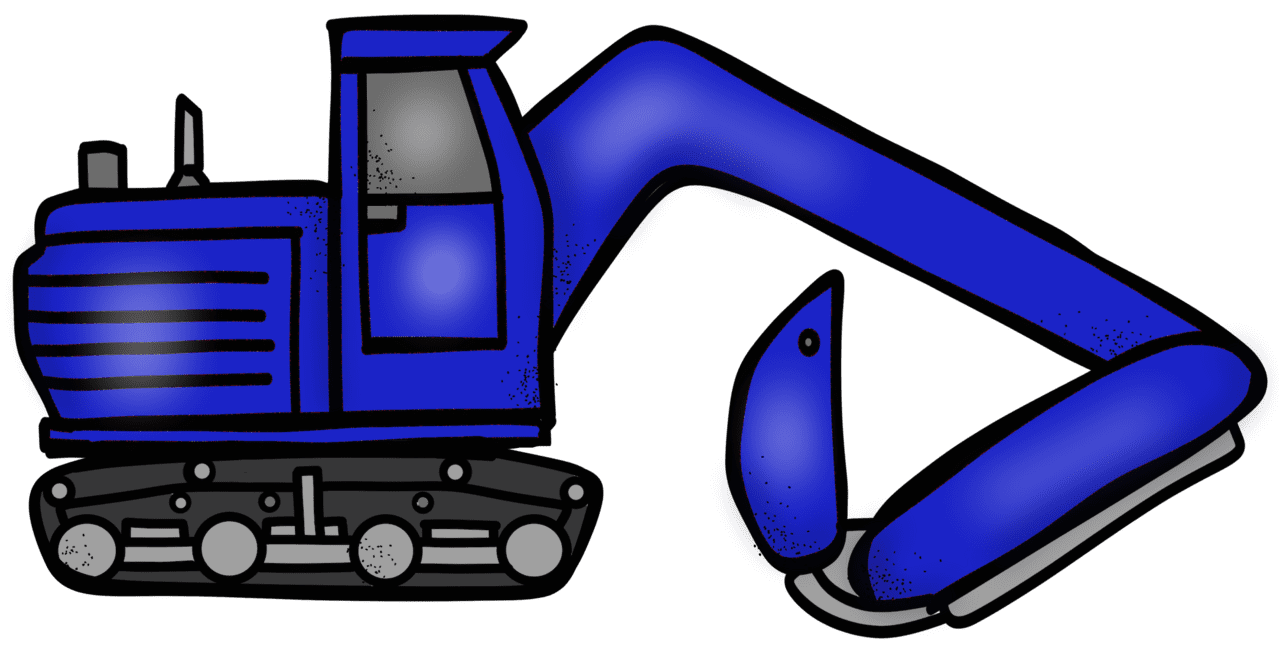 Excavator pin page clipart picture