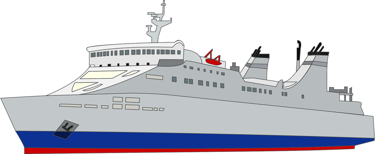 Cruise ship ferry vector clipart images