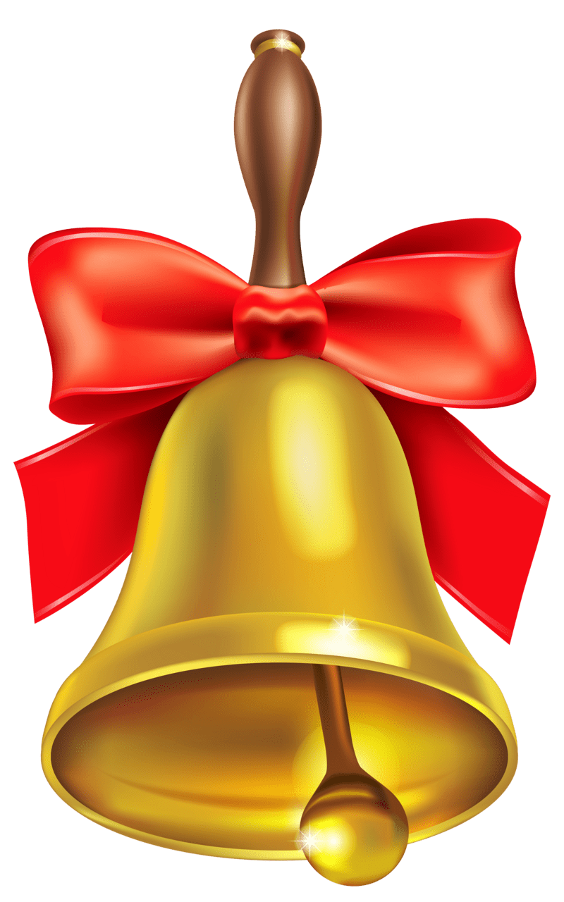 Gold school bell clipart picture