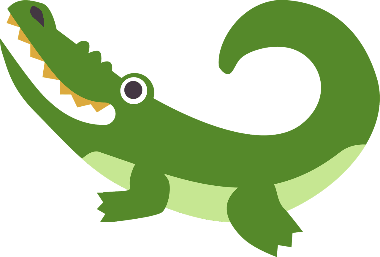 Crocodile or alli gator vector clipart images