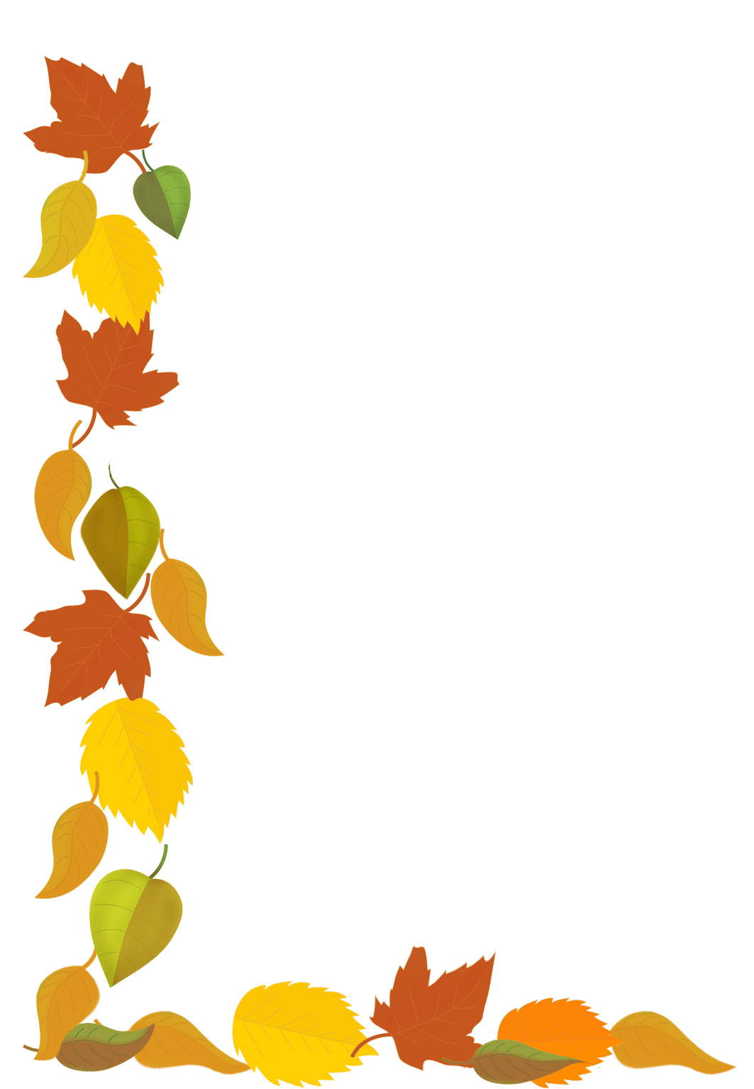 Fall border leaves clipart beautiful autumn graphics background