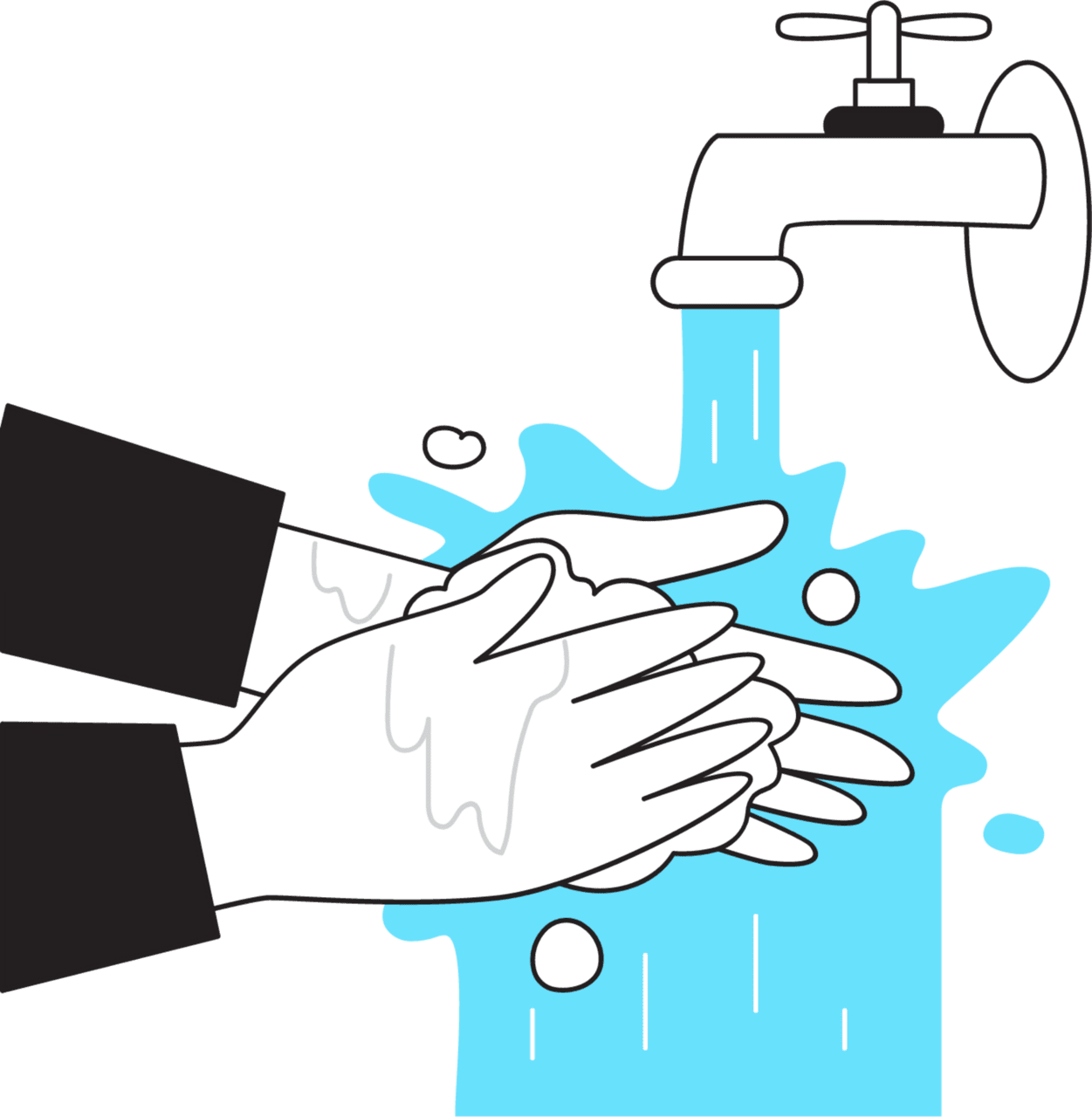 Washing hands for clipart image