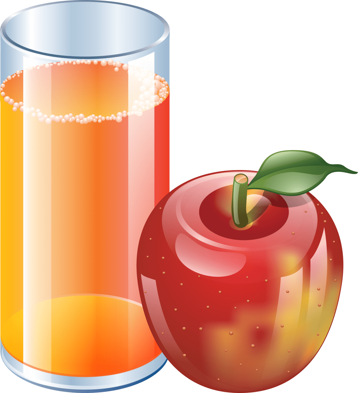 Apples apple juice image clipart