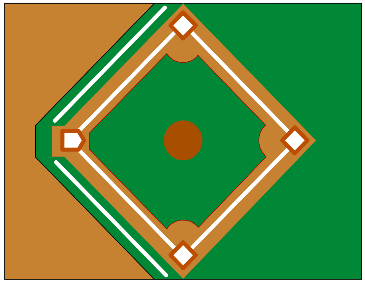 Baseball diamond clipart free