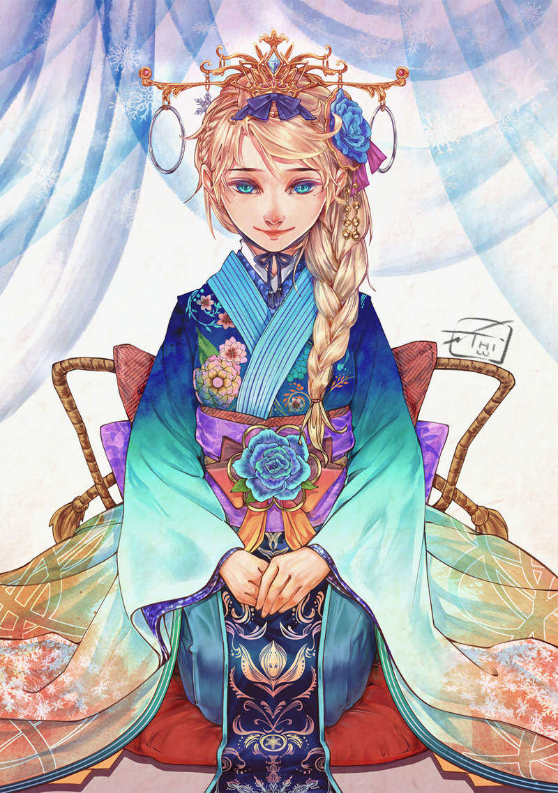 Kimono elsa by tiii deviantart clipart picture