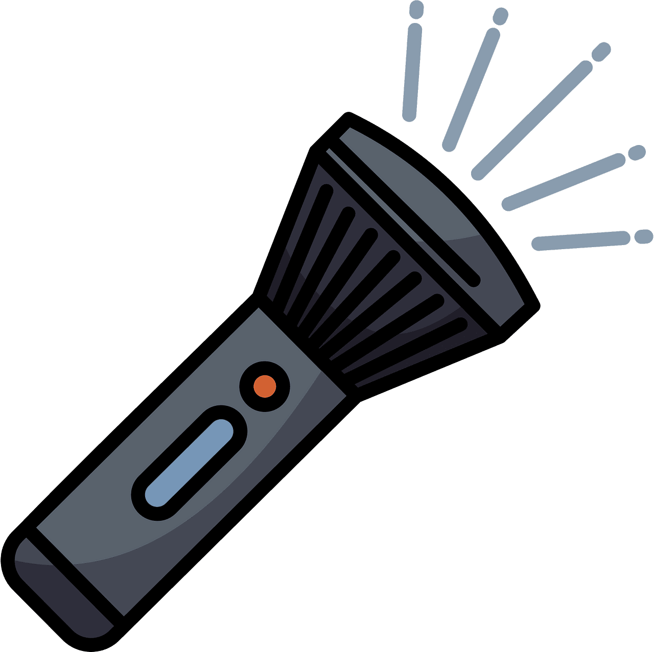 Flashlight vector clipart images 4