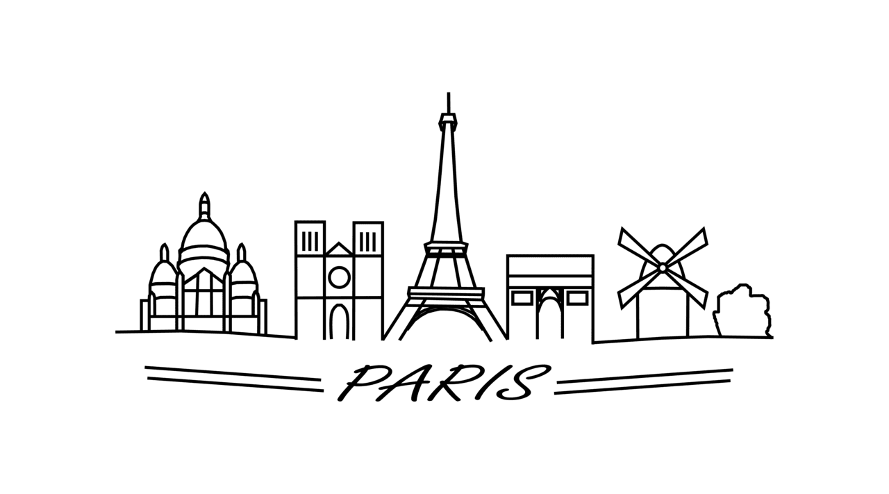 Eiffel tower the best sights of paris clipart photo