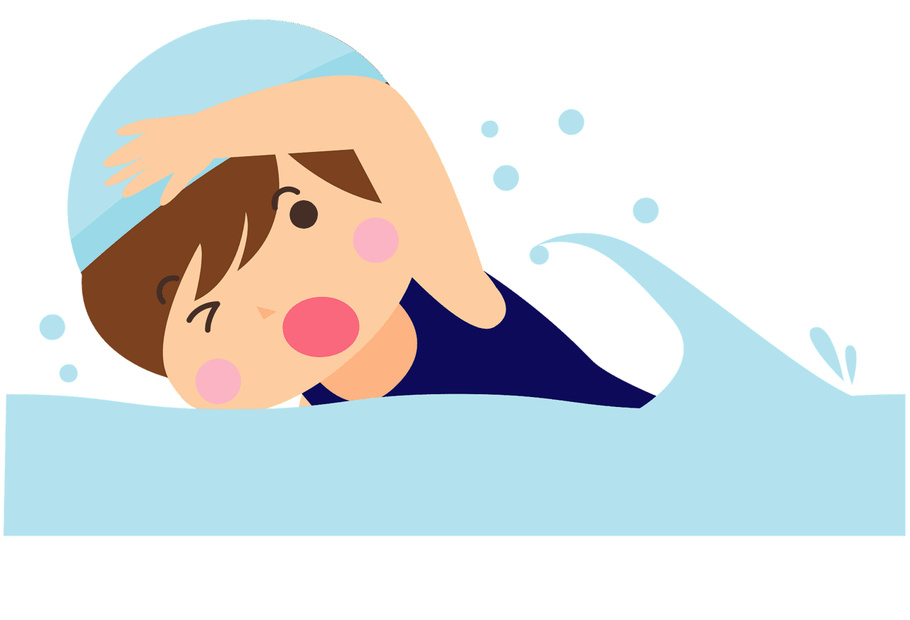 Girl is swim ming vector clipart images