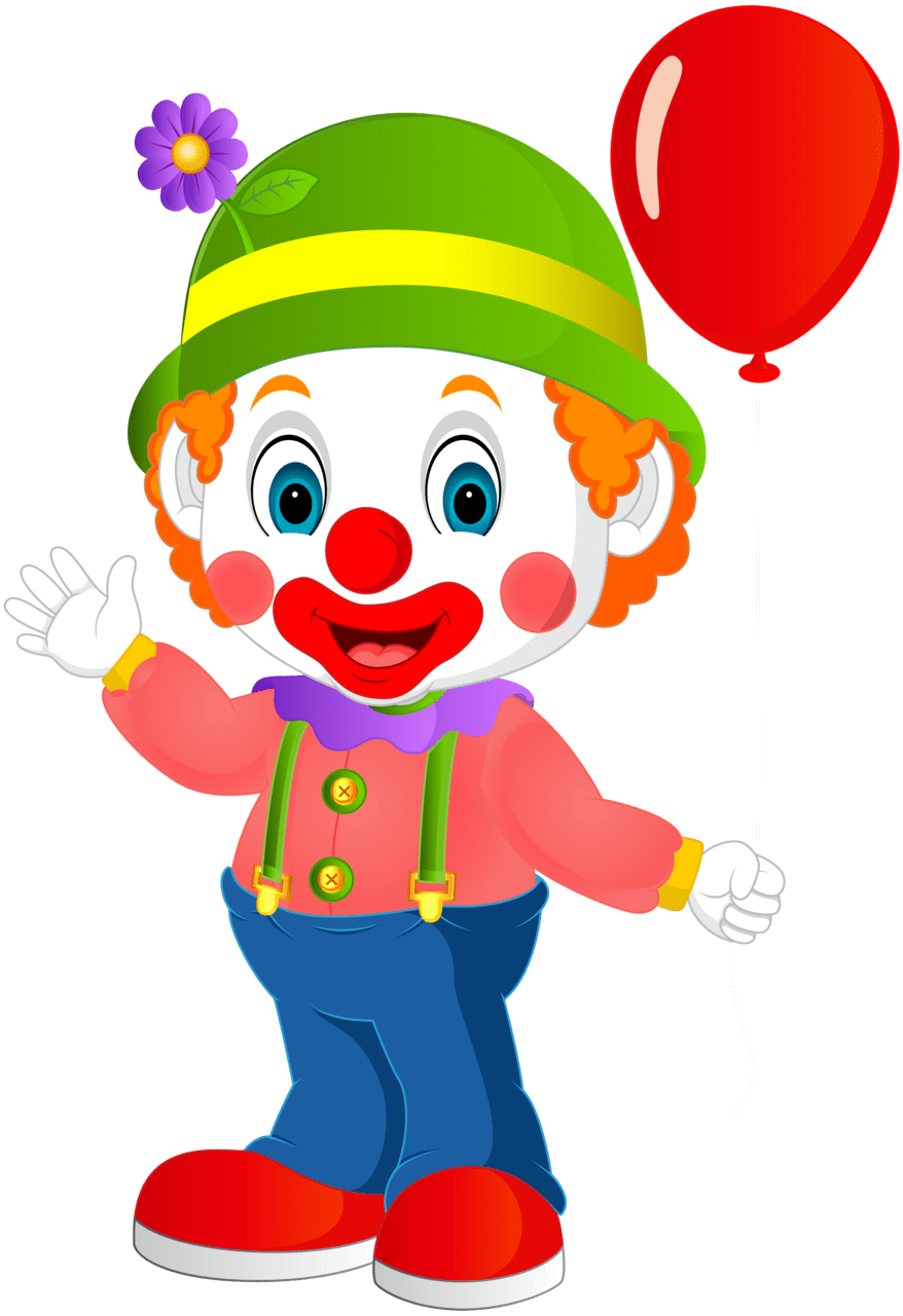 Circus clown clipart transparent