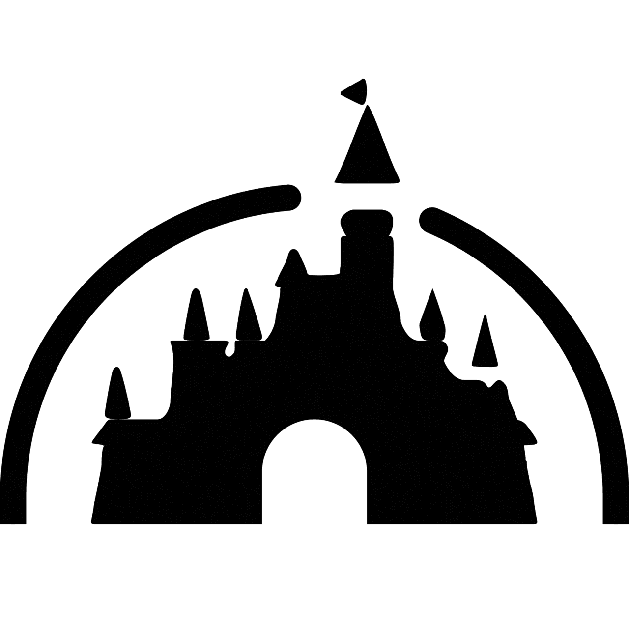 Disney castle pin page clipart vector