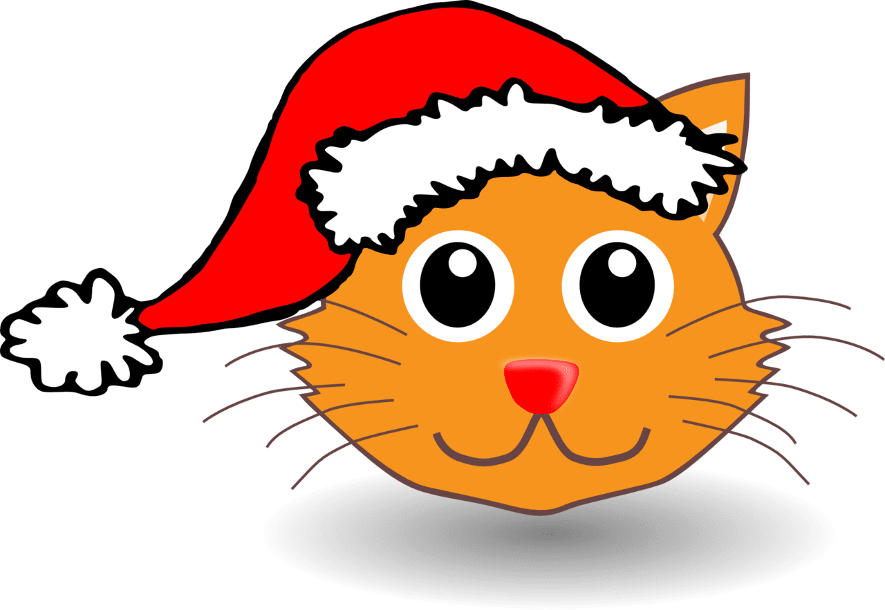 Cat in the hat christmas clipart photo