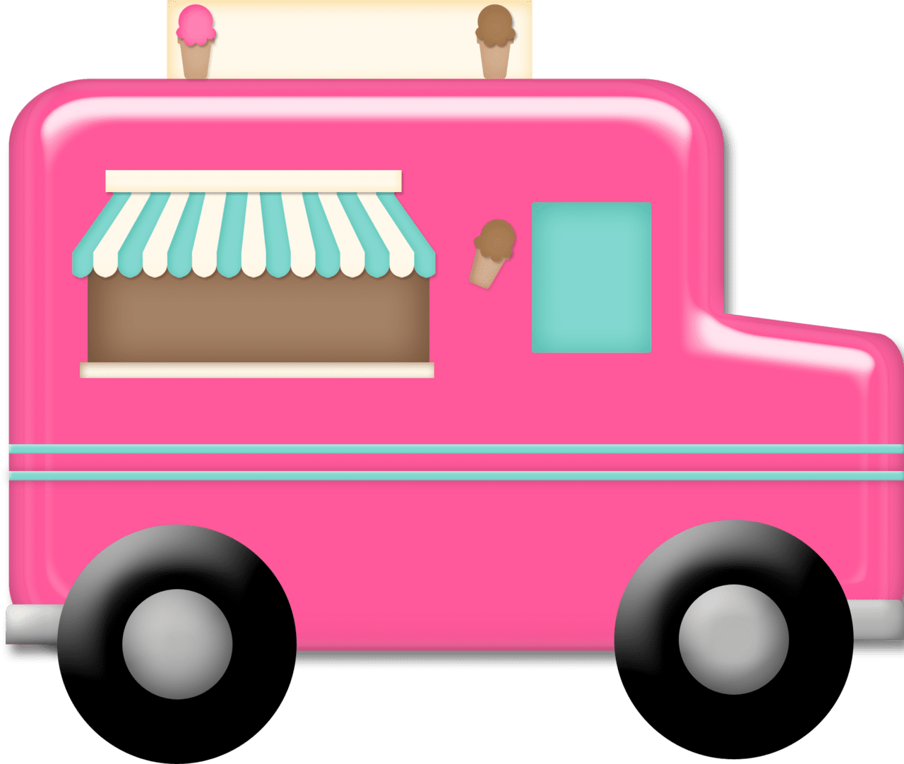 Food truck pin page clipart transparent