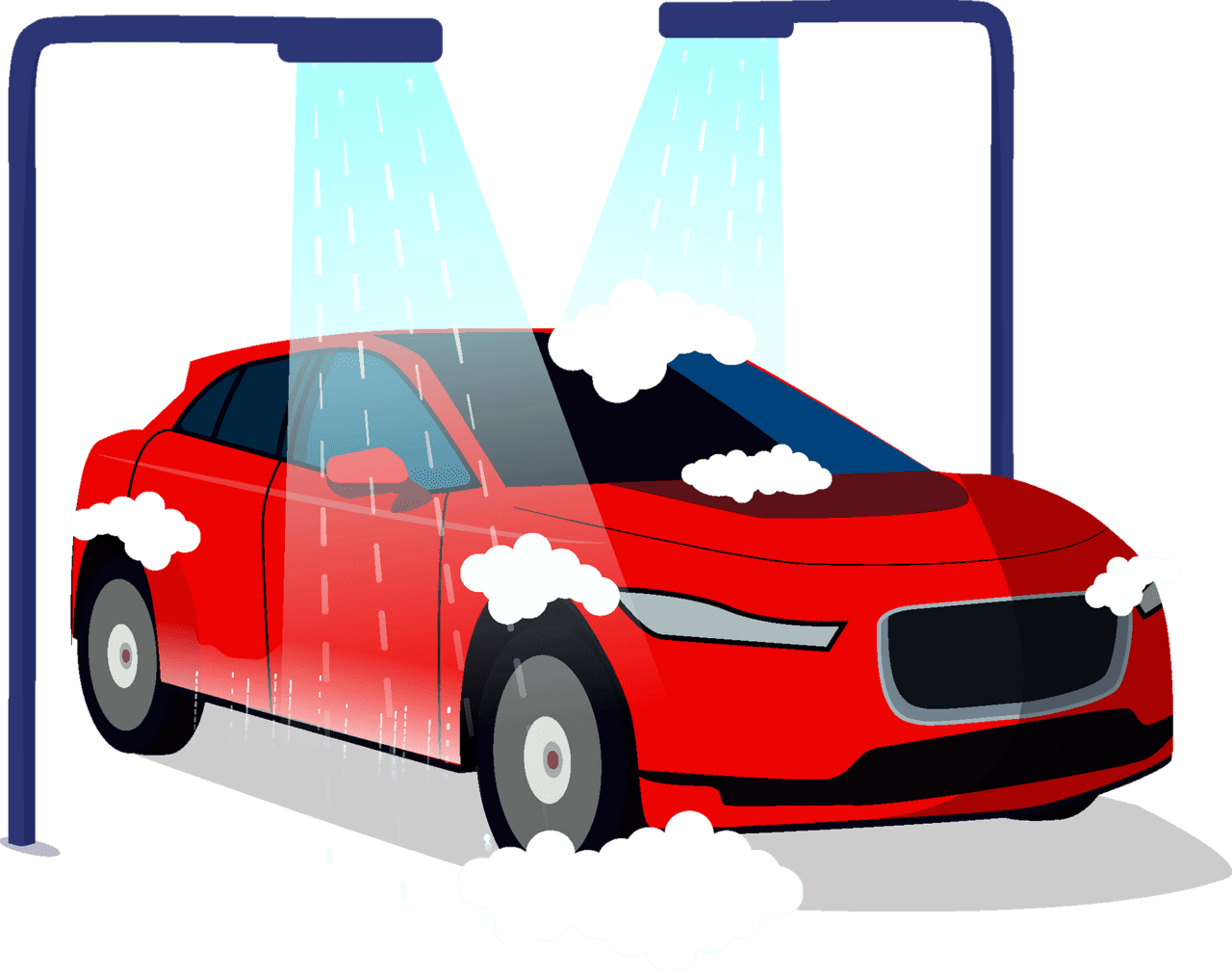 Car wash vector clipart images