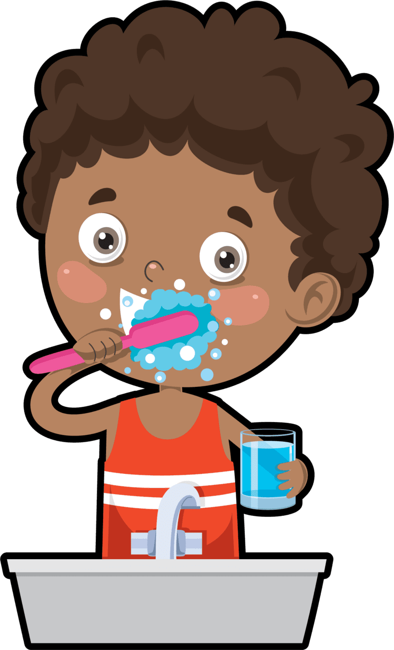 Brushing teeth home new leaf pediatric dentistry durham nc clipart picture