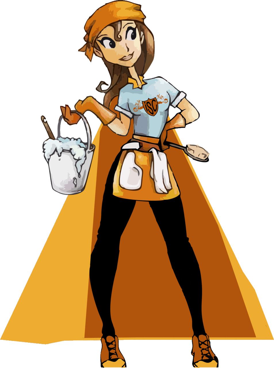 Clean up cleaning lady cartoon clipart transparent