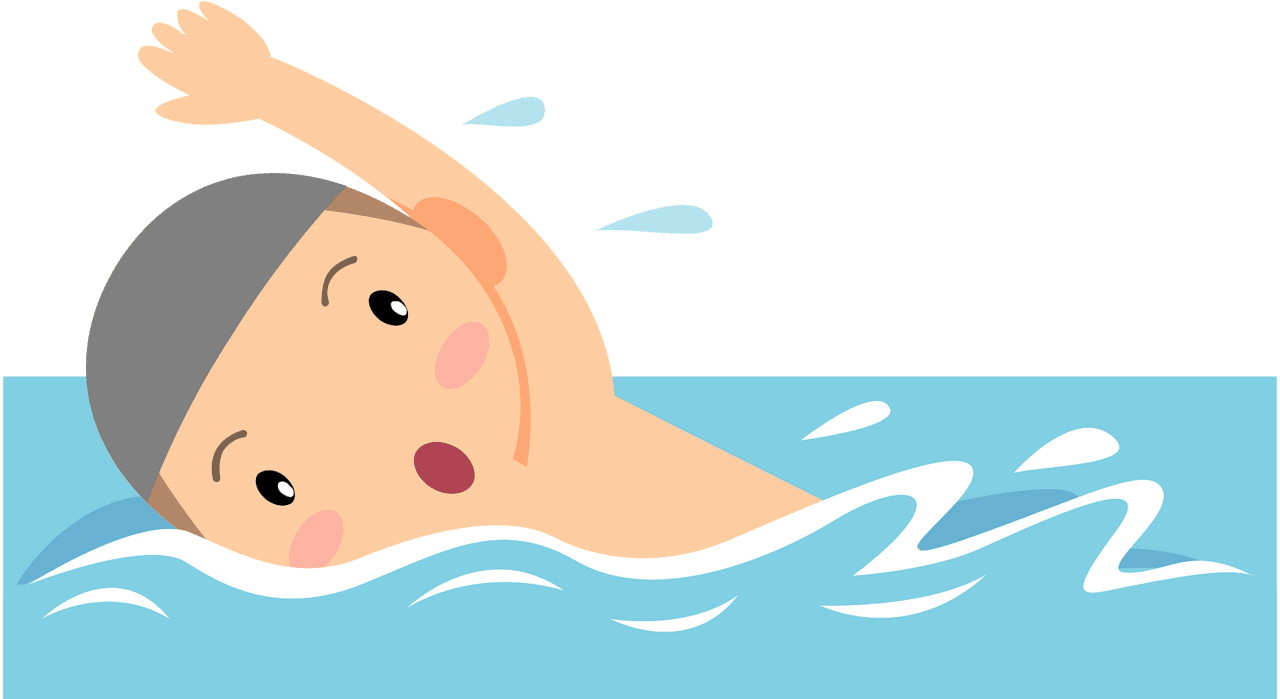 Boy swim ming vector clipart images