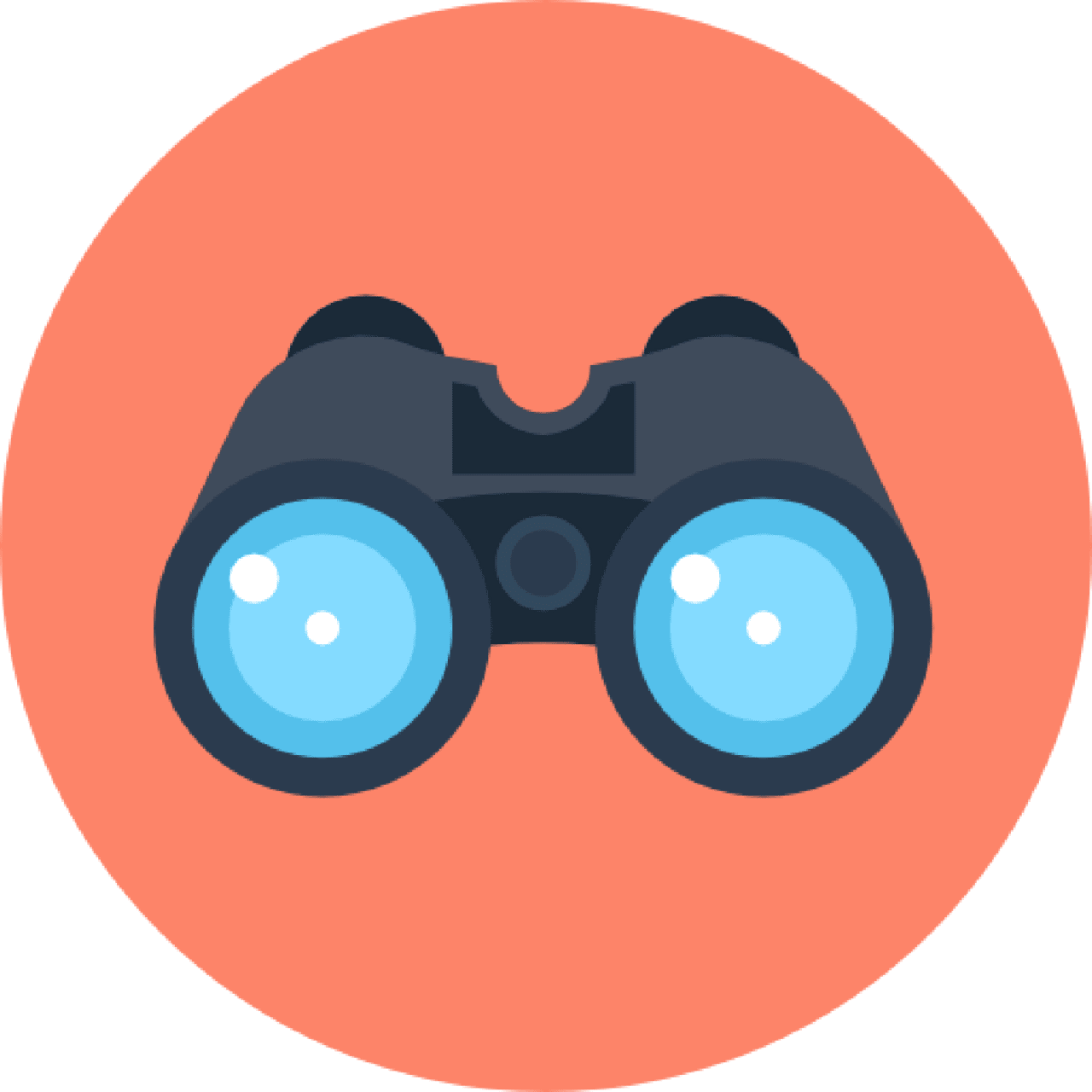 Binoculars puter frame clipart flat image with no background