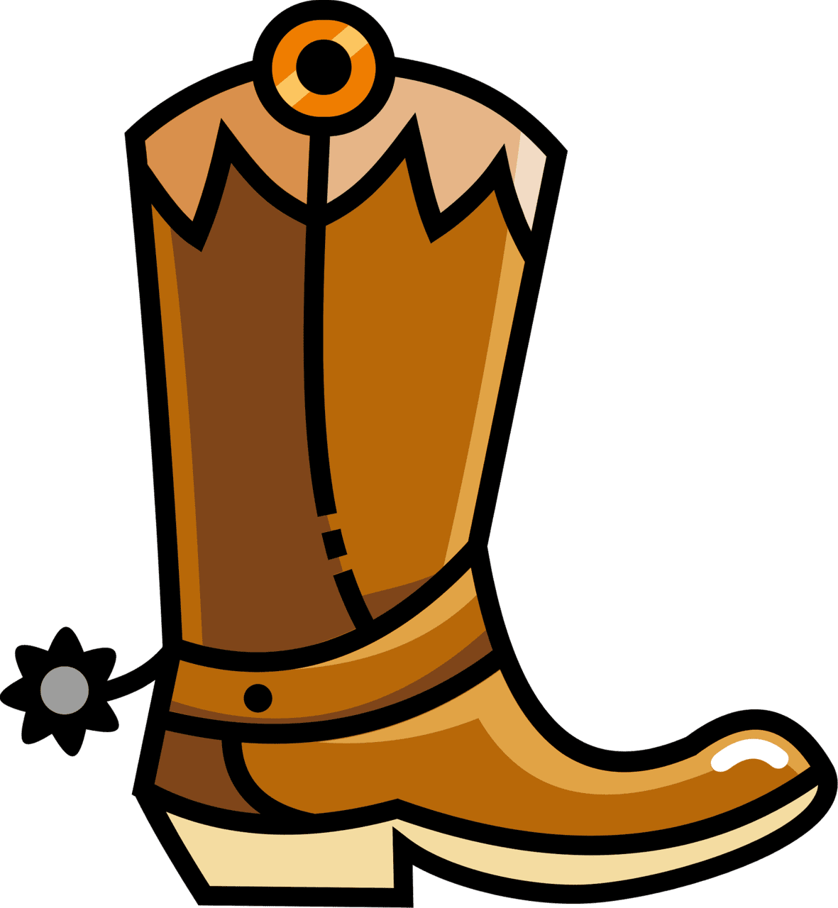 Cowboy boot vector clipart images