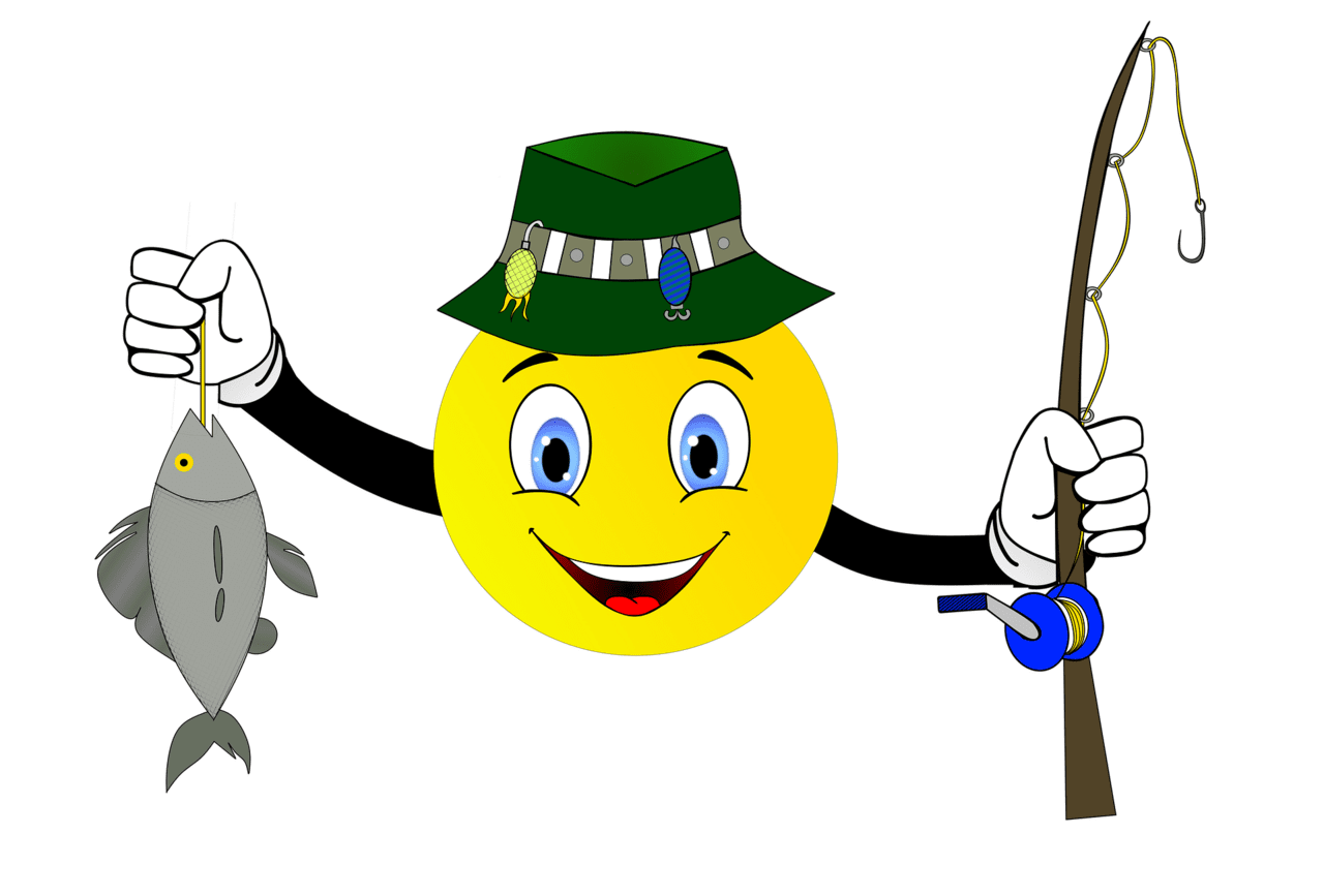 Fishing pole sta id er fiske fisk akvarelldjur clipart logo